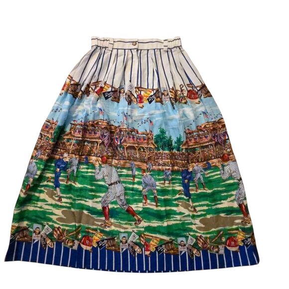VTG Sharon Young 6 Skirt RARE Houston Astros Los Angeles Dodgers Game MLB - Picture 3 of 10